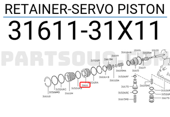 Nissan 3161131X11 RETAINER-SERVO PISTON