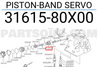 Nissan 3161580X00 PISTON-BAND SERVO