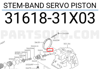 Nissan 3161831X03 STEM-BAND SERVO PISTON