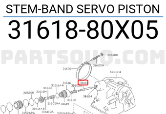 Nissan 3161880X05 STEM-BAND SERVO PISTON