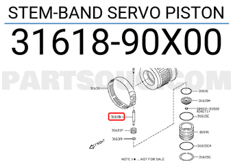 Nissan 3161890X00 STEM-BAND SERVO PISTON