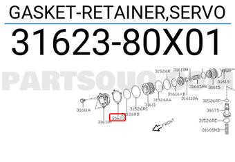 Nissan 3162380X01 GASKET-RETAINER,SERVO