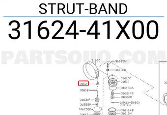 Nissan 3162441X00 STRUT-BAND