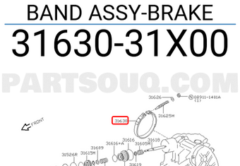 Nissan 3163031X00 BAND ASSY-BRAKE
