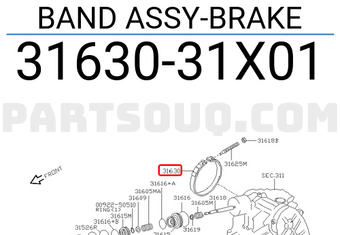Nissan 3163031X01 BAND ASSY-BRAKE