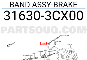 Nissan 316303CX00 BAND ASSY-BRAKE