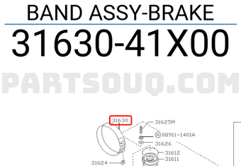 Nissan 3163041X00 BAND ASSY-BRAKE