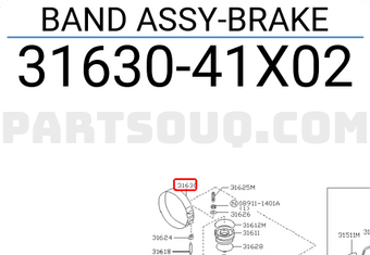 Nissan 3163041X02 BAND ASSY-BRAKE