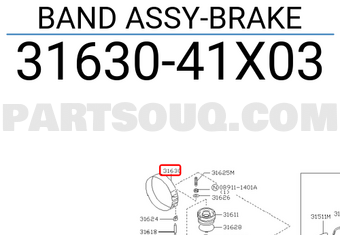 Nissan 3163041X03 BAND ASSY-BRAKE