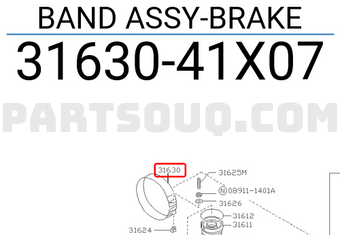 Nissan 3163041X07 BAND ASSY-BRAKE