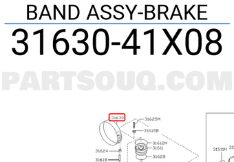 Nissan 3163041X08 BAND ASSY-BRAKE