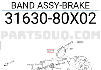 Nissan 3163080X02 BAND ASSY-BRAKE