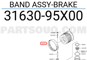 Nissan 3163095X00 BAND ASSY-BRAKE