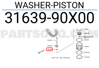 Nissan 3163990X00 WASHER-PISTON