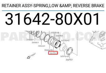 Nissan 3164280X01 RETAINER ASSY-SPRING,LOW & REVERSE BRAKE