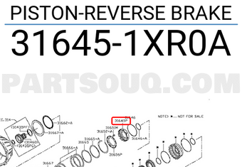 Nissan 316451XR0A PISTON-REVERSE BRAKE