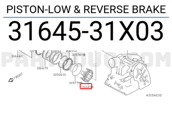 Nissan 3164531X03 PISTON-LOW & REVERSE BRAKE