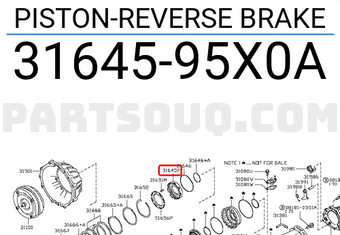 Nissan 3164595X0A PISTON-REVERSE BRAKE