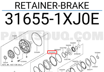 Nissan 316551XJ0E RETAINER-BRAKE