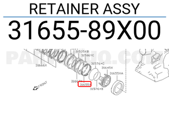 Nissan 3165589X00 RETAINER ASSY