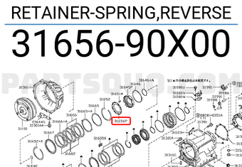 Nissan 3165690X00 RETAINER-SPRING,REVERSE