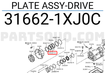 Nissan 316621XJ0C PLATE ASSY-DRIVE