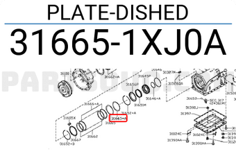 Nissan 316651XJ0A PLATE-DISHED