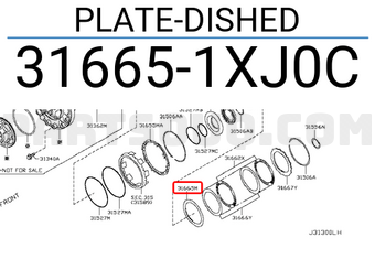 Nissan 316651XJ0C PLATE-DISHED