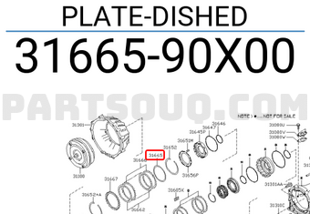 Nissan 3166590X00 PLATE-DISHED