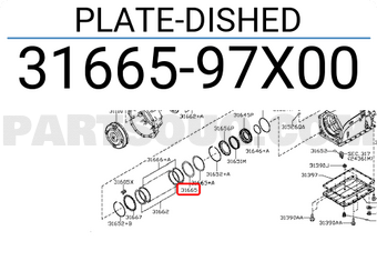 Nissan 3166597X00 PLATE-DISHED