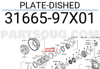 Nissan 3166597X01 PLATE-DISHED