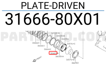 Nissan 3166680X01 PLATE-DRIVEN