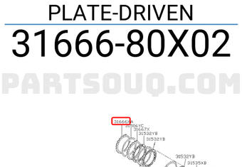 Nissan 3166680X02 PLATE-DRIVEN
