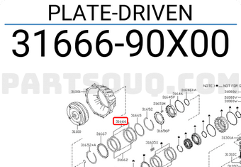 Nissan 3166690X00 PLATE-DRIVEN