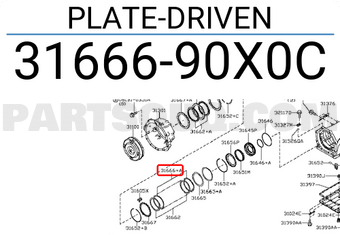 Nissan 3166690X0C PLATE-DRIVEN