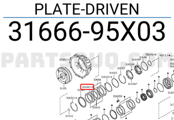 Nissan 3166695X03 PLATE-DRIVEN