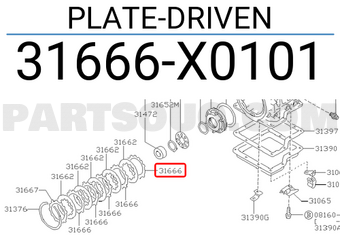 Nissan 31666X0101 PLATE-DRIVEN