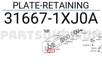 Nissan 316671XJ0A PLATE-RETAINING