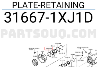 Nissan 316671XJ1D PLATE-RETAINING