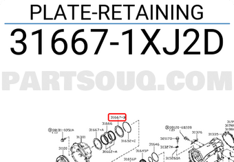 Nissan 316671XJ2D PLATE-RETAINING