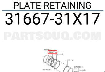 Nissan 3166731X17 PLATE-RETAINING
