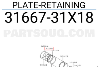 Nissan 3166731X18 PLATE-RETAINING