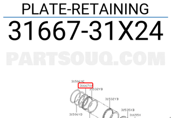 Nissan 3166731X24 PLATE-RETAINING
