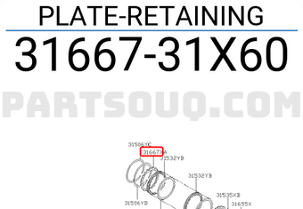 Nissan 3166731X60 PLATE-RETAINING