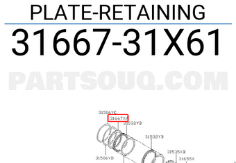 Nissan 3166731X61 PLATE-RETAINING