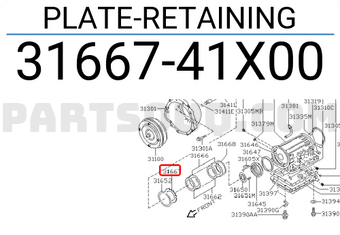 Nissan 3166741X00 PLATE-RETAINING
