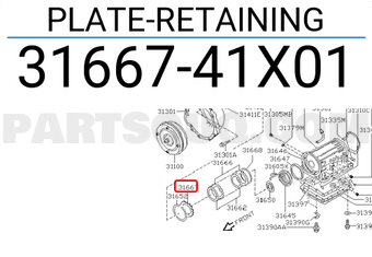 Nissan 3166741X01 PLATE-RETAINING