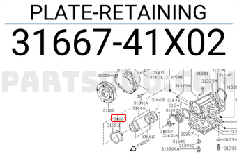 Nissan 3166741X02 PLATE-RETAINING