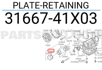 Nissan 3166741X03 PLATE-RETAINING