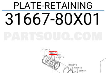 Nissan 3166780X01 PLATE-RETAINING